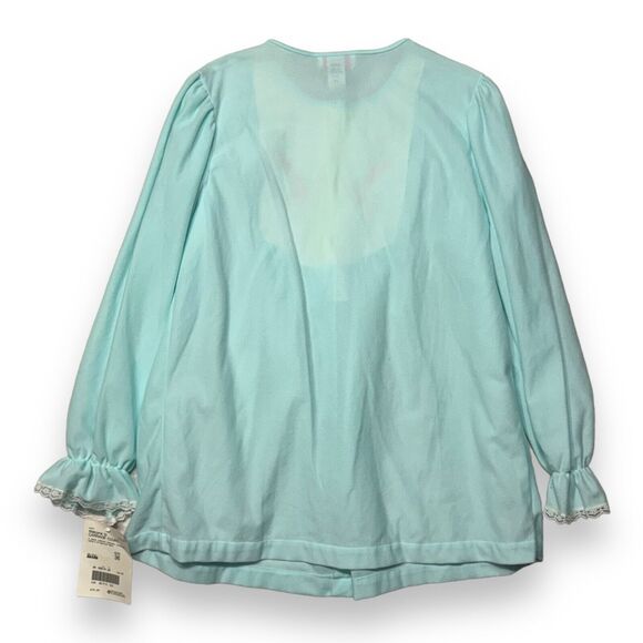 Vintage Sears Carriage Court Nightgown Turquoise Fleece Top Size 36 Small NWT - Picture 5 of 9